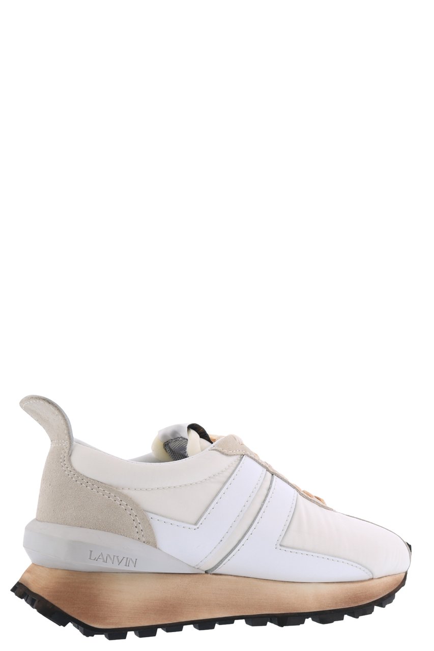 Lanvin Dames Running Sneaker En Nylon, Napp Wit