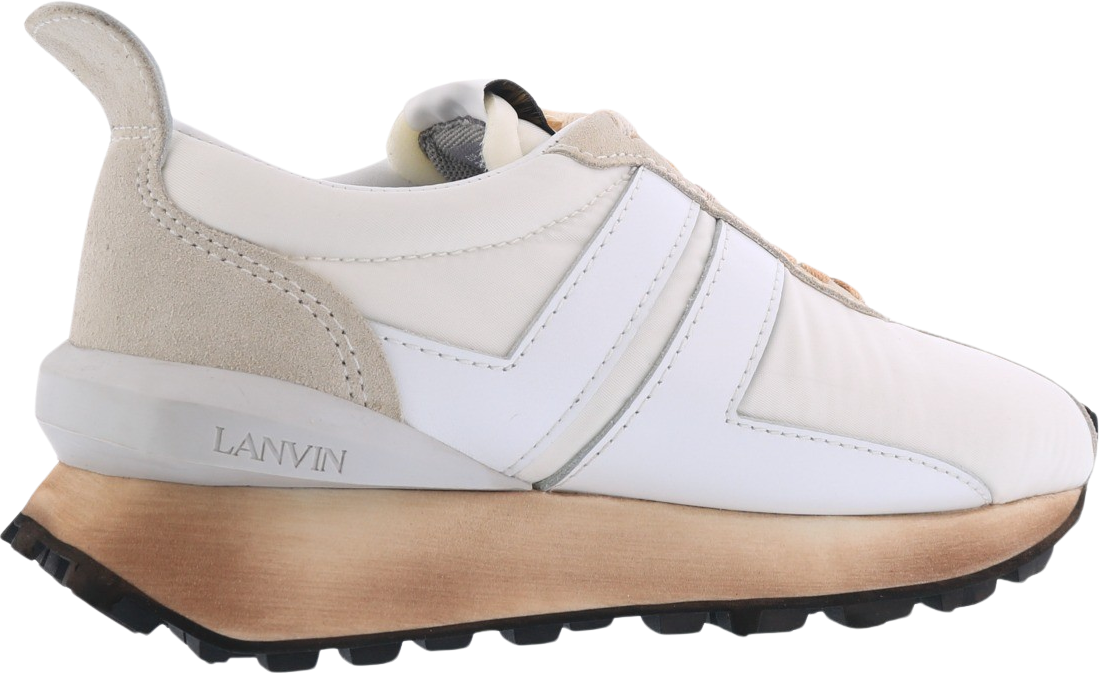 Lanvin Dames Running Sneaker En Nylon, Napp Wit