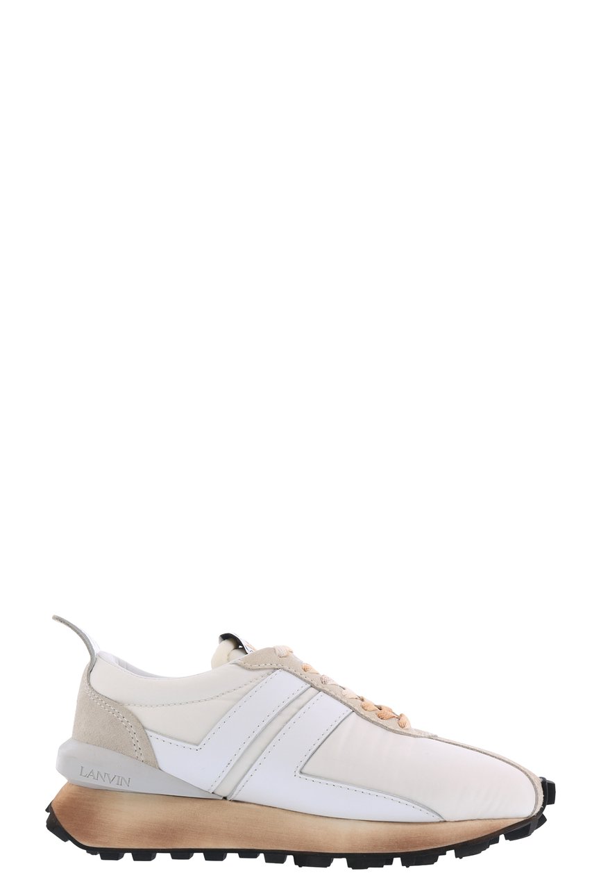 Lanvin Dames Running Sneaker En Nylon, Napp Wit