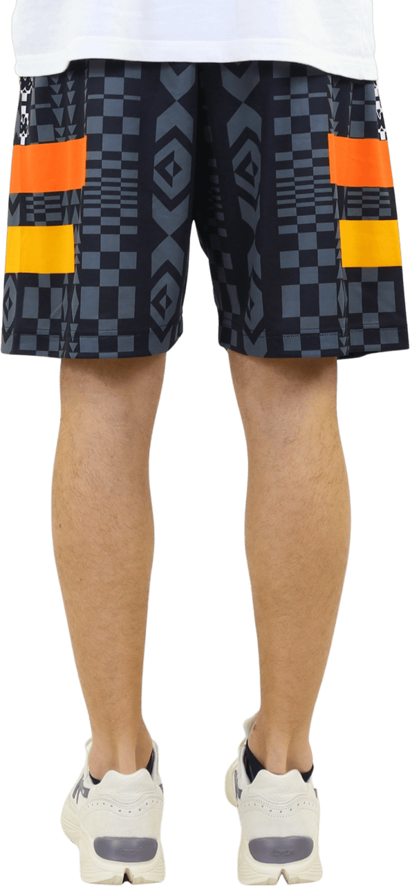 Marcelo Burlon Heren Aop Folk Kappa Soccer Shorts Zwart