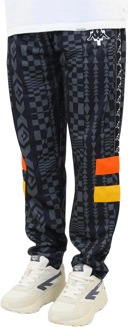 Marcelo Burlon Heren Aop Folk Kappa Track Pants Zwart