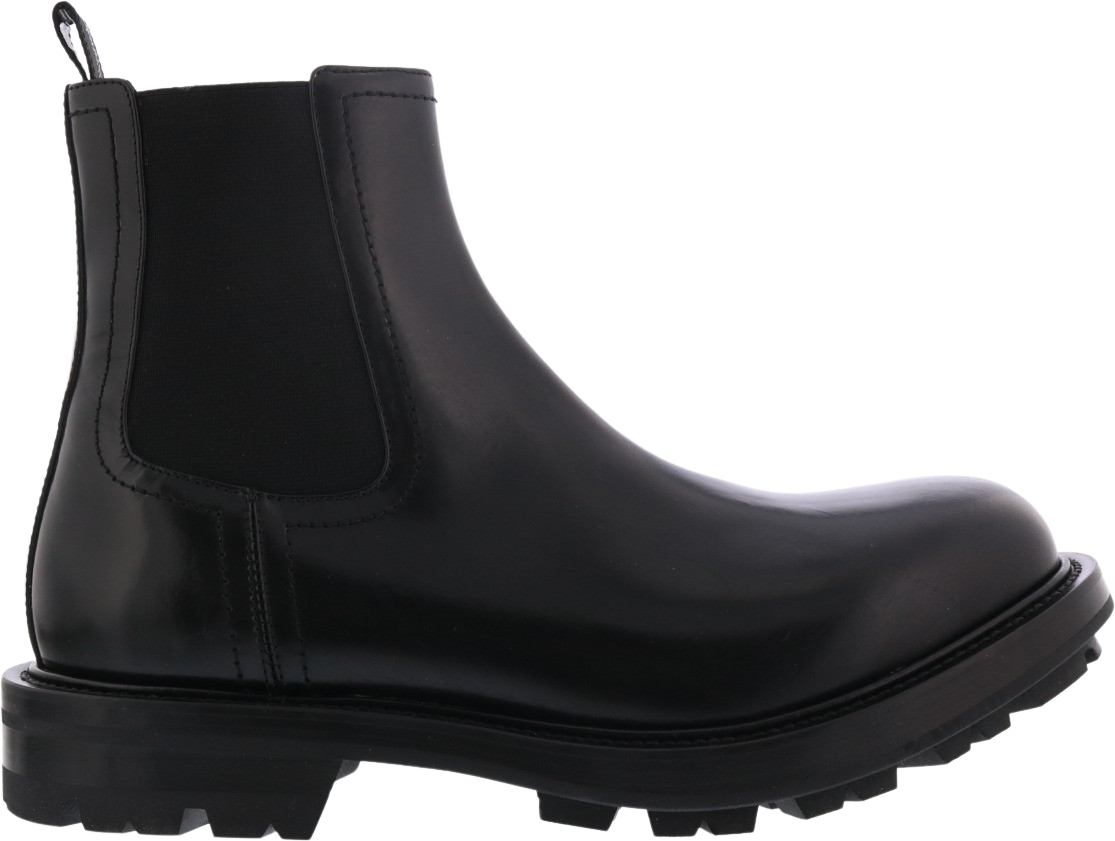 Alexander McQueen Heren Boot Leathe.S.Rubber Watson/El Zwart