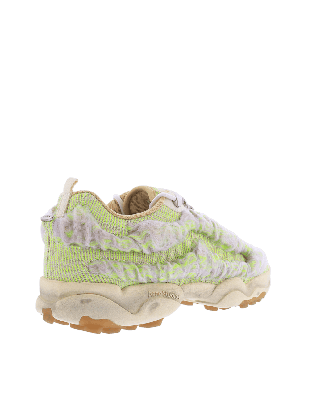 Acne Studios Heren Bubba Sneaker Wit/Geel Wit