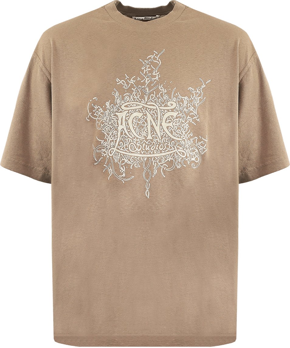 Acne Studios Heren Glow in the Dark Logo Beige Beige