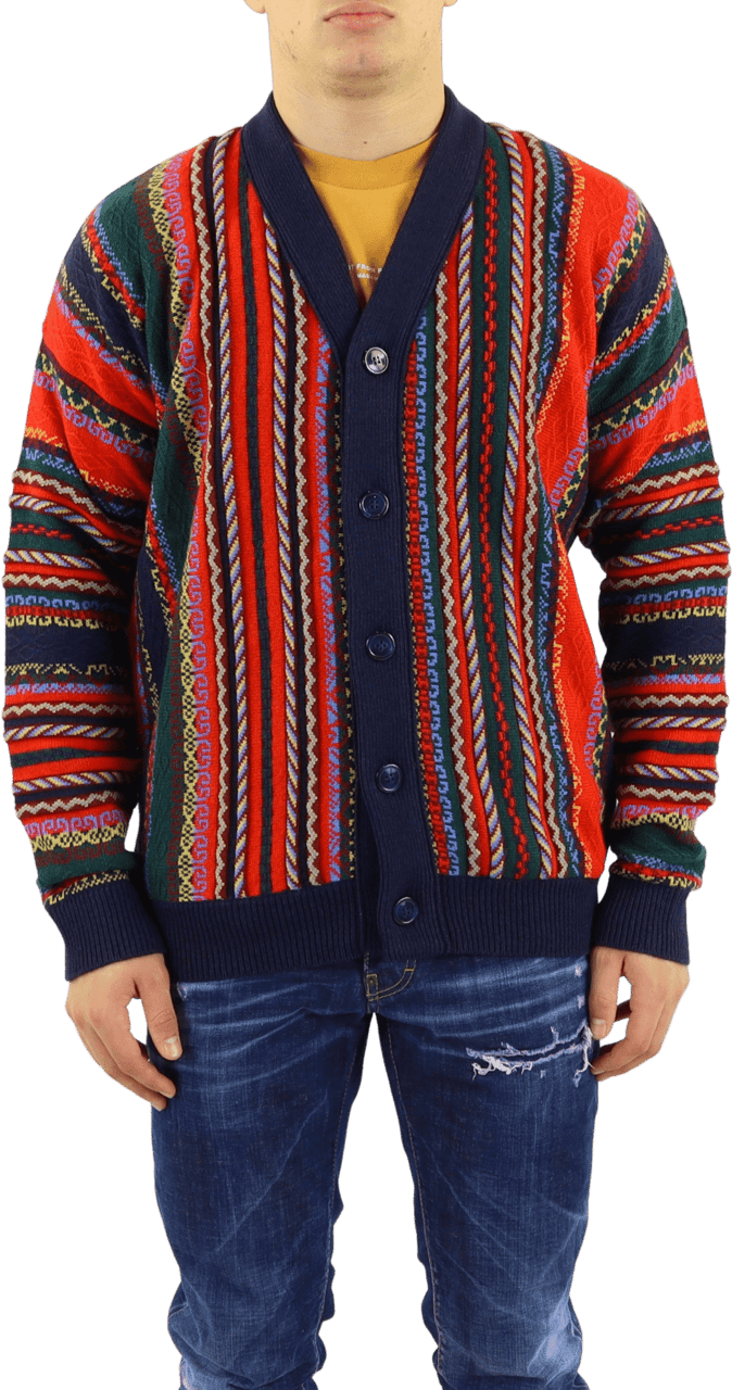 Drôle de Monsieur Heren Le Cardigan 90 Blauw