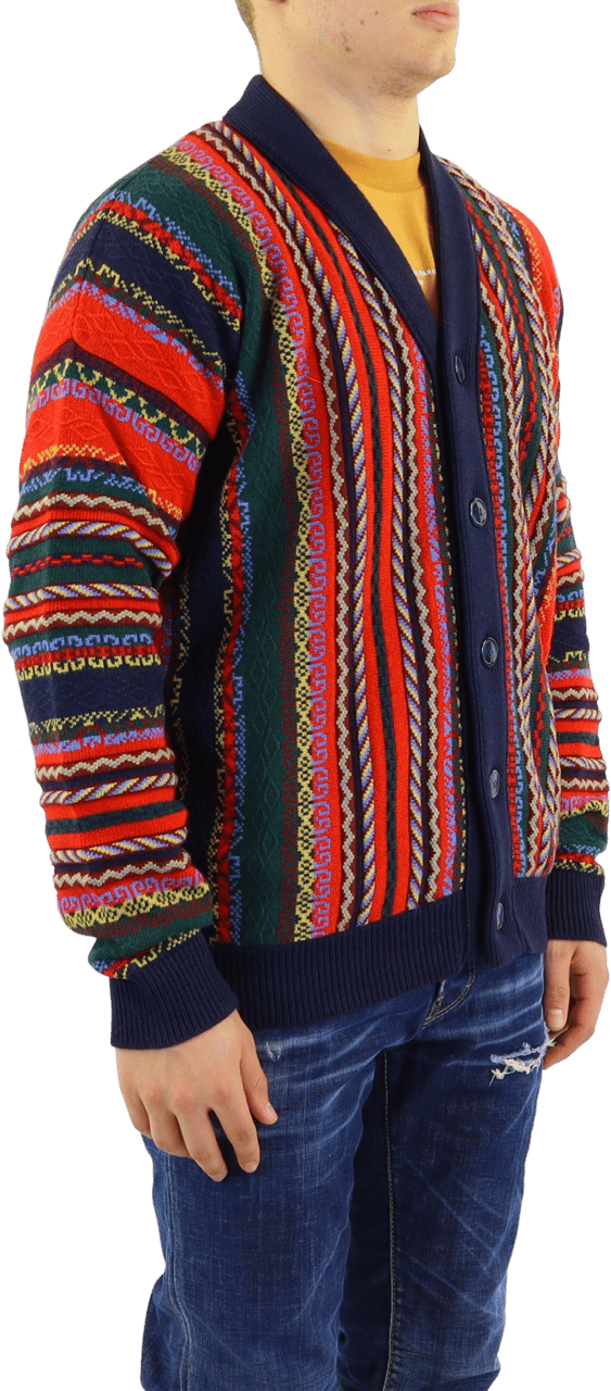 Drôle de Monsieur Heren Le Cardigan 90 Blauw