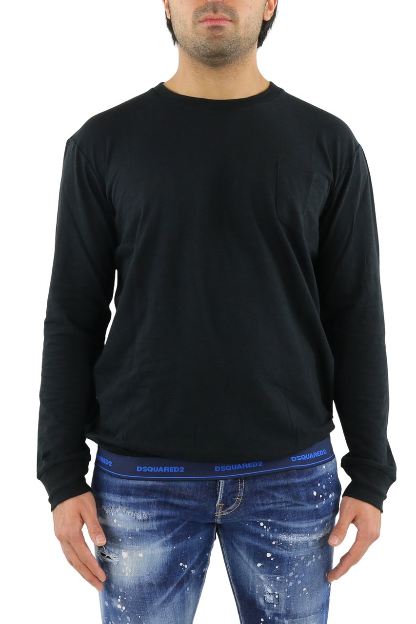 Dsquared2 Heren LONG SLEEVES TOP Zwart