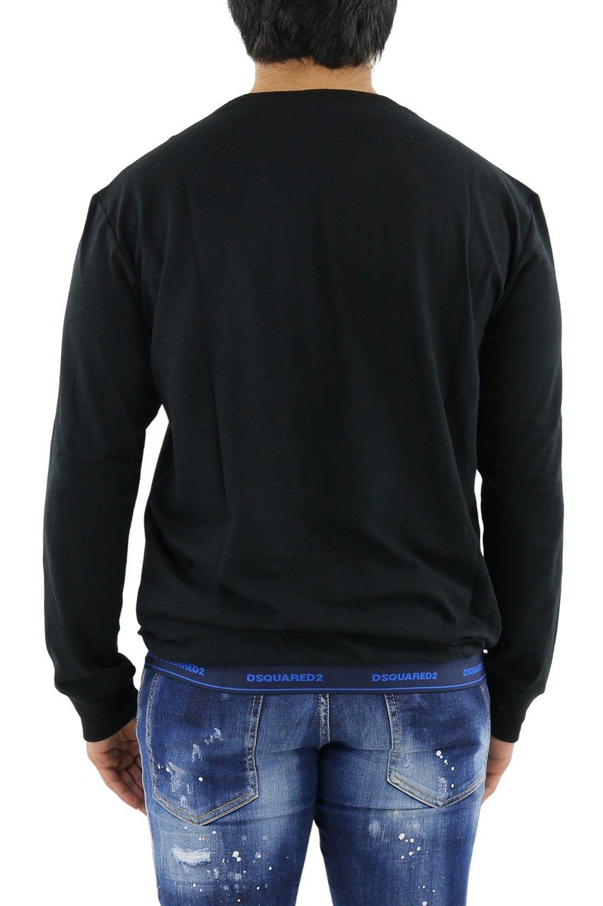 Dsquared2 Heren LONG SLEEVES TOP Zwart