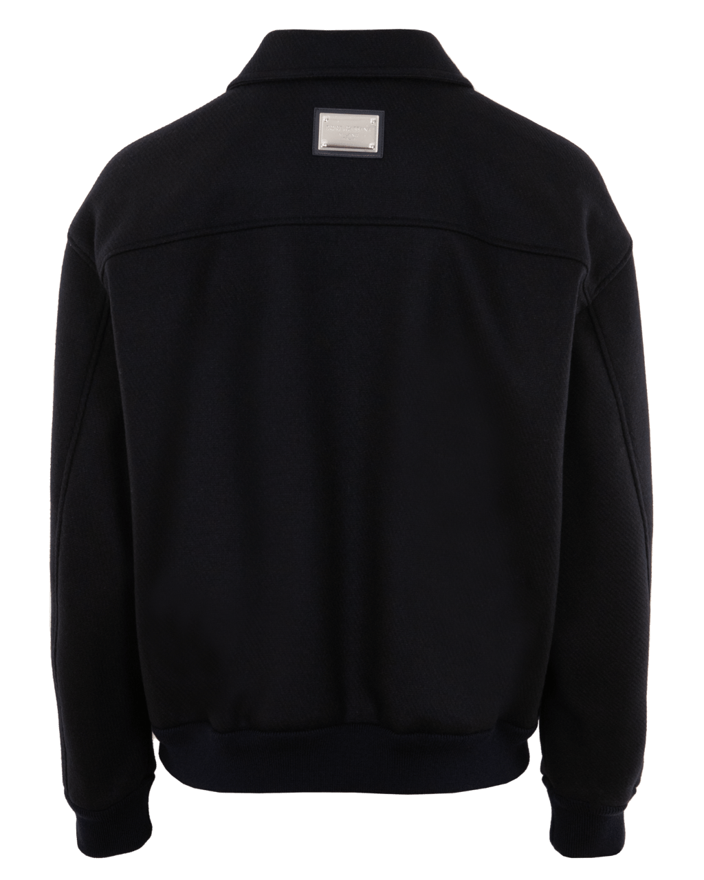 Dolce & Gabbana Heren Woolblend Bomber BackTag Zwart Blauw