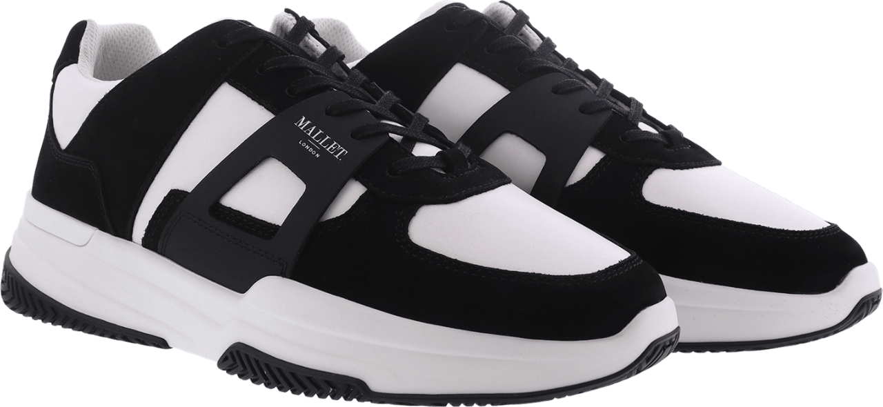 Mallet Heren Marquess Sneaker Wit/Zwart Wit