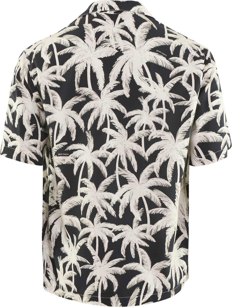 Palm Angels Heren Palms Allover Shirt S/S Zwart