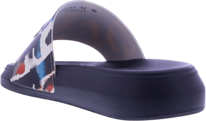 Alexander McQueen Heren Pool Slide Graffiti Zwart