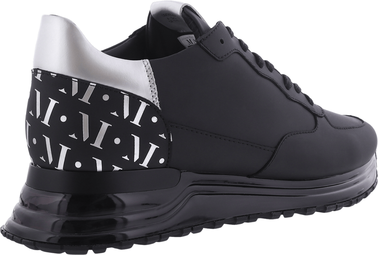 Mallet Heren Popham Sneaker Zwart/Zilver Zwart