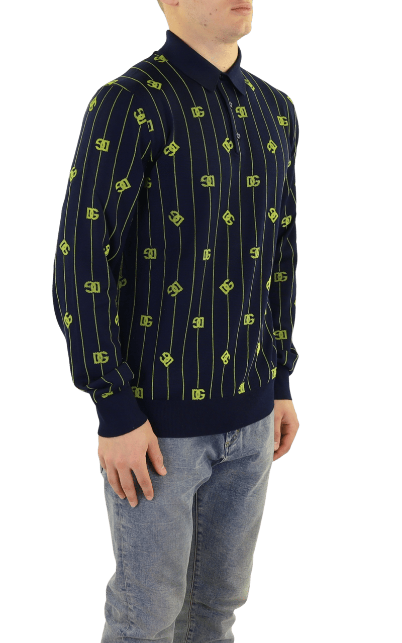 Dolce & Gabbana Heren Sartoriale Knit Zwart/Lime Zwart