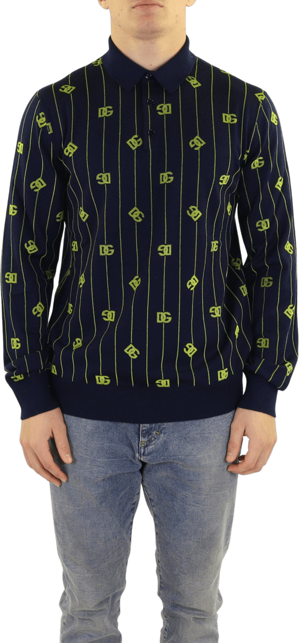 Dolce & Gabbana Heren Sartoriale Knit Zwart/Lime Zwart