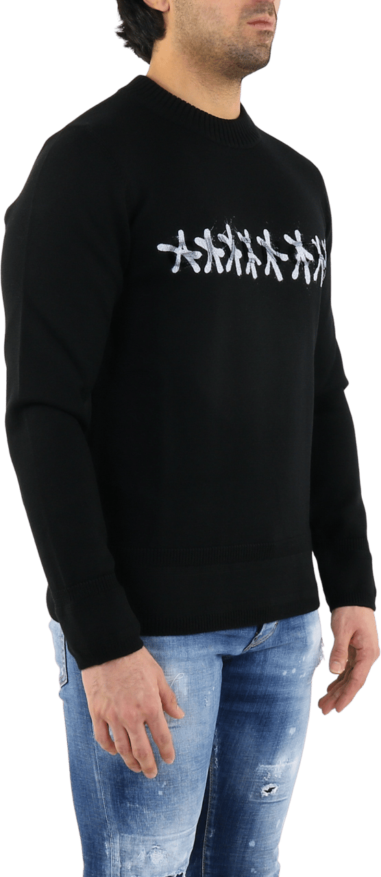 Givenchy Heren Tufting Logo Knitwear Zwart Zwart