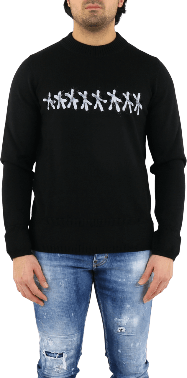 Givenchy Heren Tufting Logo Knitwear Zwart Zwart