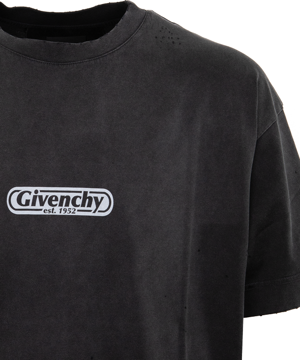 Givenchy Heren Flames Logo T-Shirt Zwart Zwart