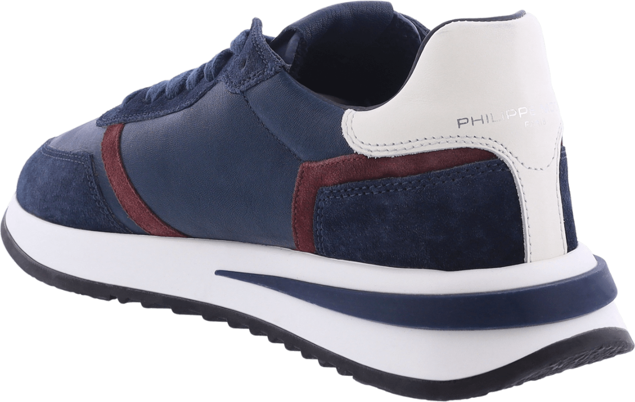Philippe Model Heren Tropez 2.1 Sneaker Blauw/Rood Blauw