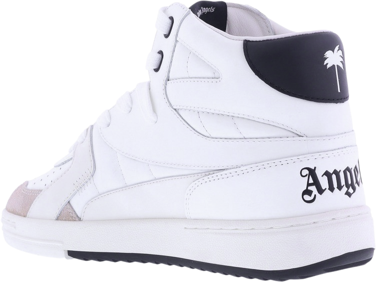 Palm Angels Heren University Mid Sneaker Wit Wit