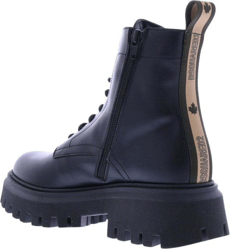 Dsquared2 Kids Combat Ankle Boots Zwart