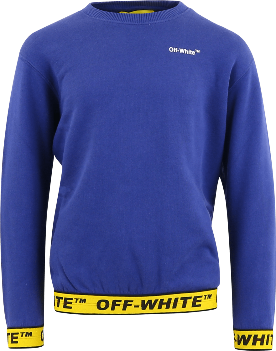 OFF-WHITE Kids Logo Industrial Crewneck Blauw