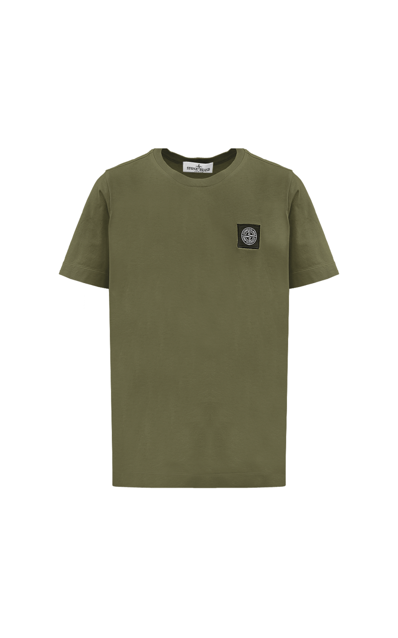 Stone Island Junior Kids Logo Patch T-Shirt Groen Groen