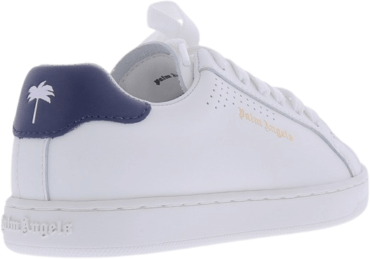 Palm Angels Kids New Tennis Sneaker Calf Lea Wh Wit