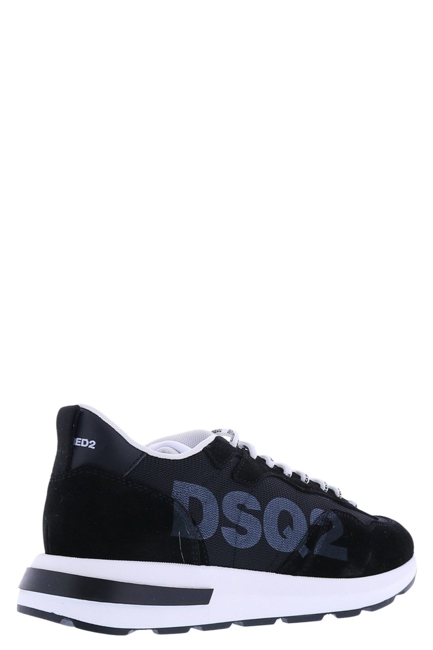 Dsquared2 Kids Sneakers Running Sole Lace Dsq Zwart