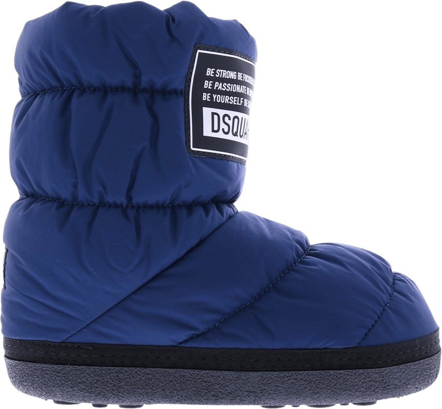 Dsquared2 Kids Snow Boots Low Logo Patch Blauw
