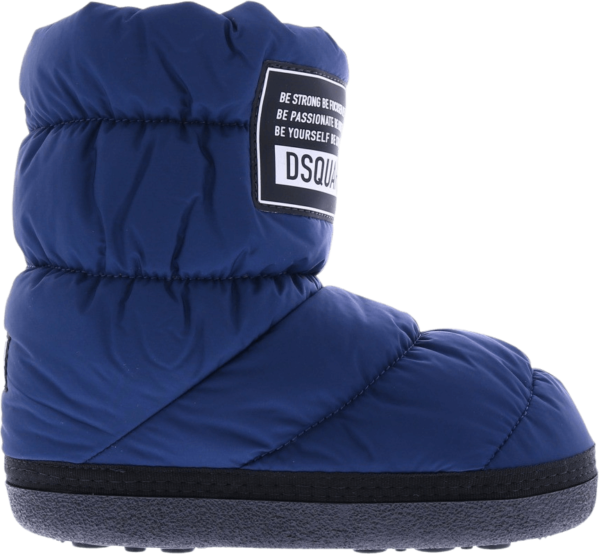 Dsquared2 Kids Snow Boots Low Logo Patch Blauw