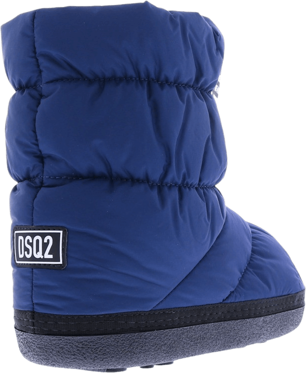 Dsquared2 Kids Snow Boots Low Logo Patch Blauw