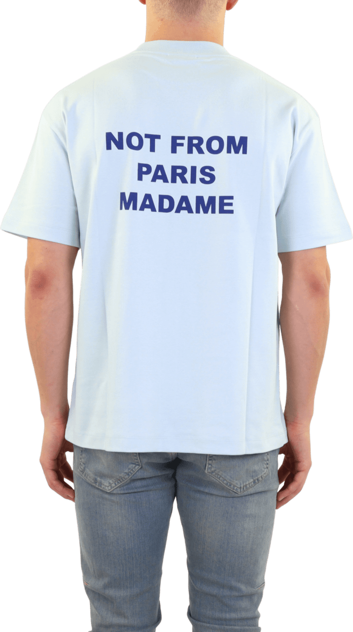Drôle de Monsieur Heren Le T-Shirt Slogan Blauw