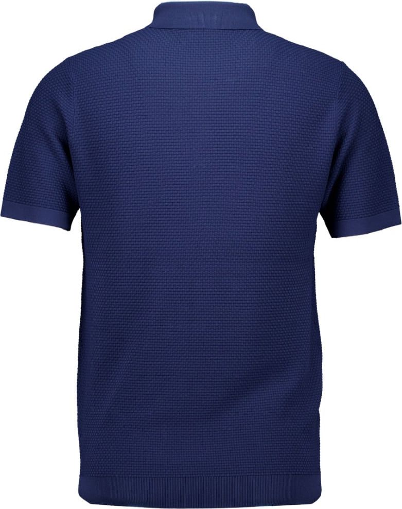 Genti Buttons structure ss polos blauw Blauw