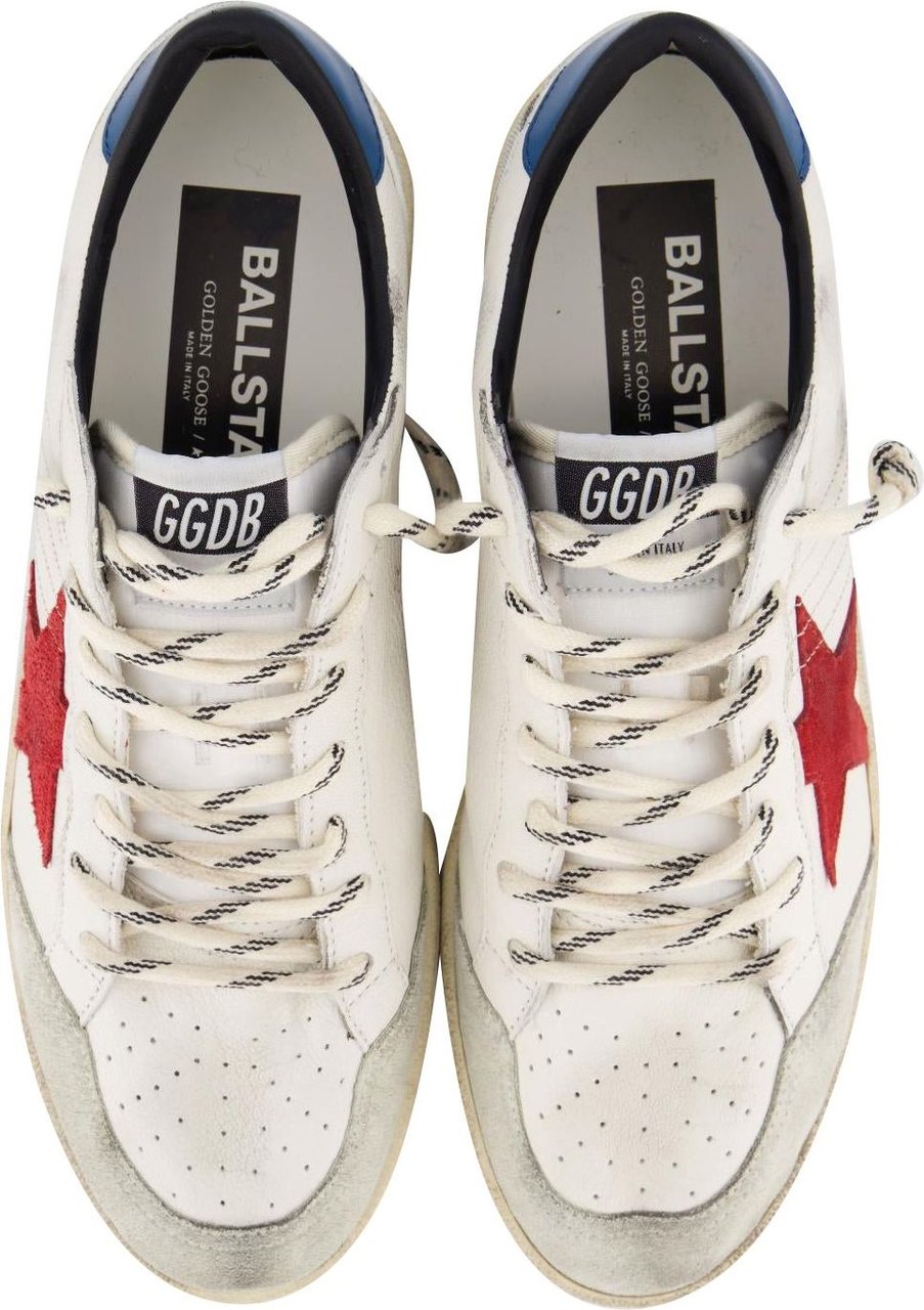 Golden Goose Heren Ball Star Sneaker Wit/Rood Wit