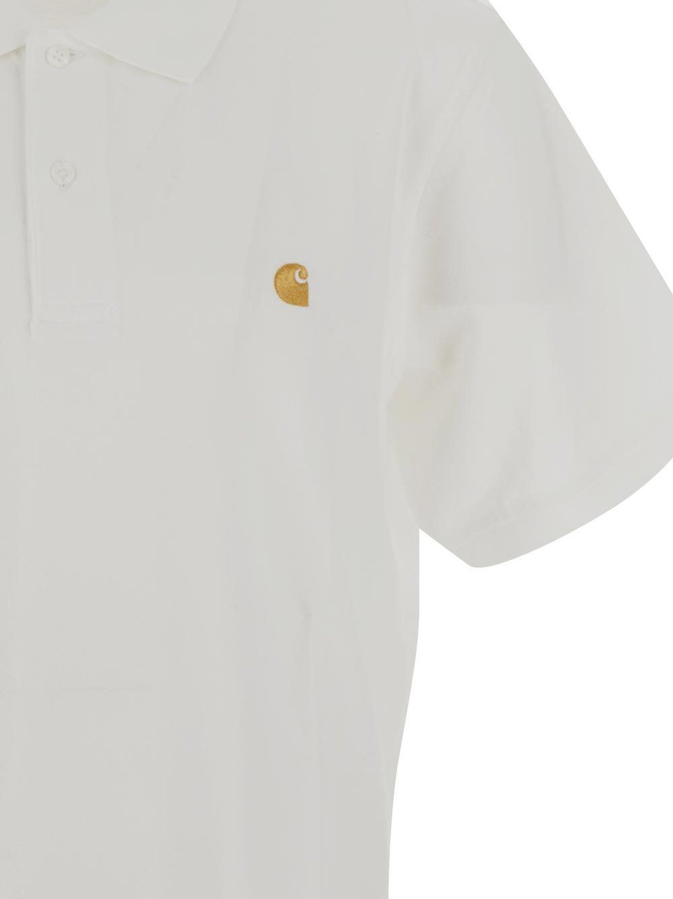 Carhartt Wip S/s Chase Pique White Polo Shirt White Wit