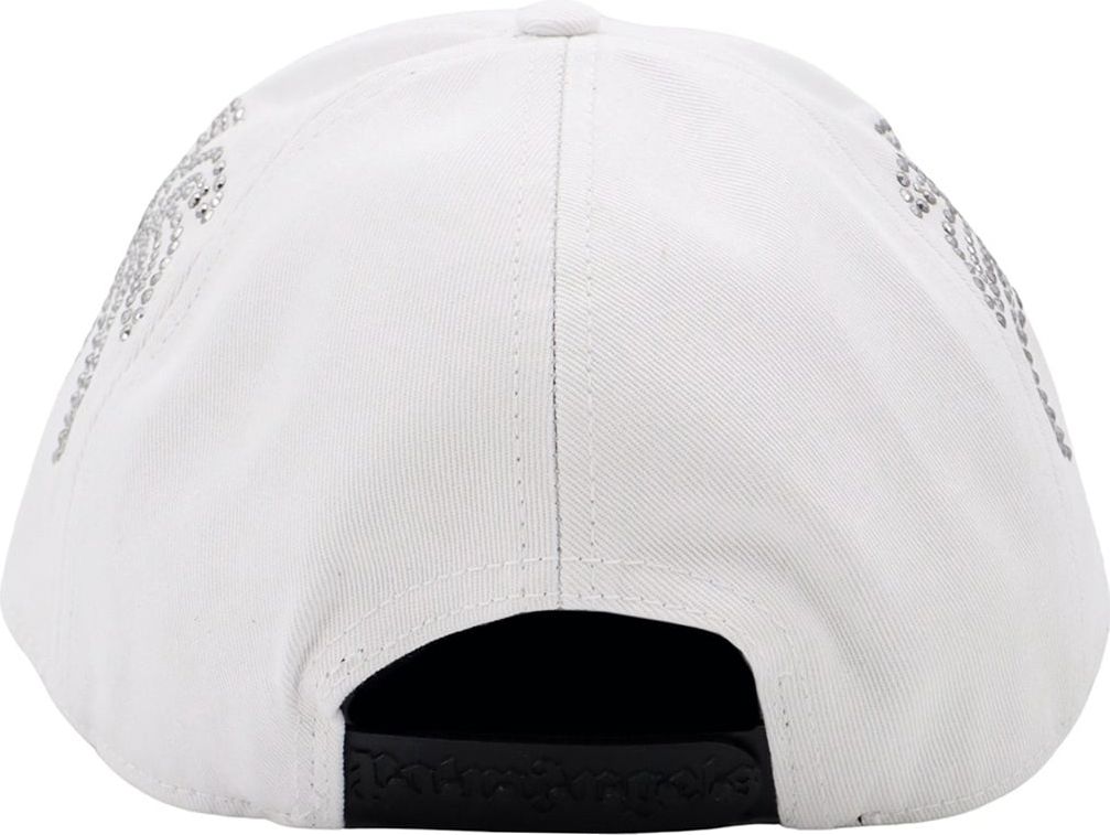 Palm Angels Cotton hat with strass details Wit