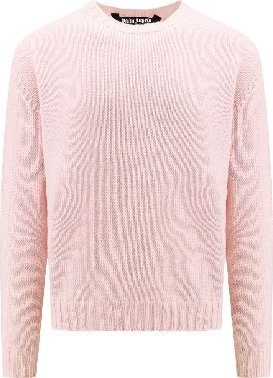 Palm Angels Wool sweater with embroidered logo Roze