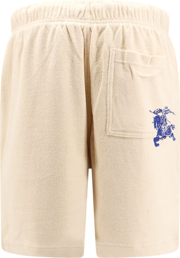 Burberry Terry fabric bermuda shorts with EKD embroidery Beige