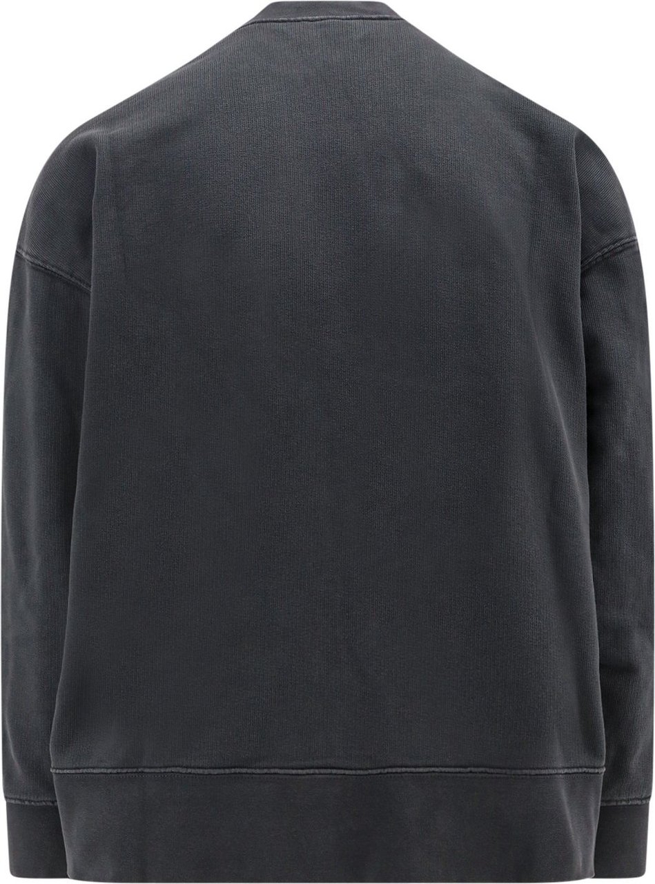 Palm Angels Cotton sweatshirt with frontal logo Grijs