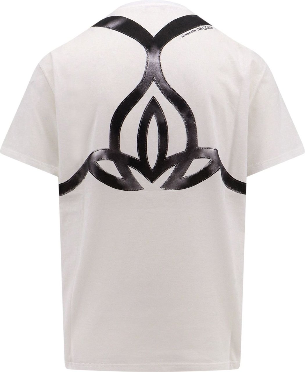 Alexander McQueen Cotton t-shirt with BlackeWhite print Wit