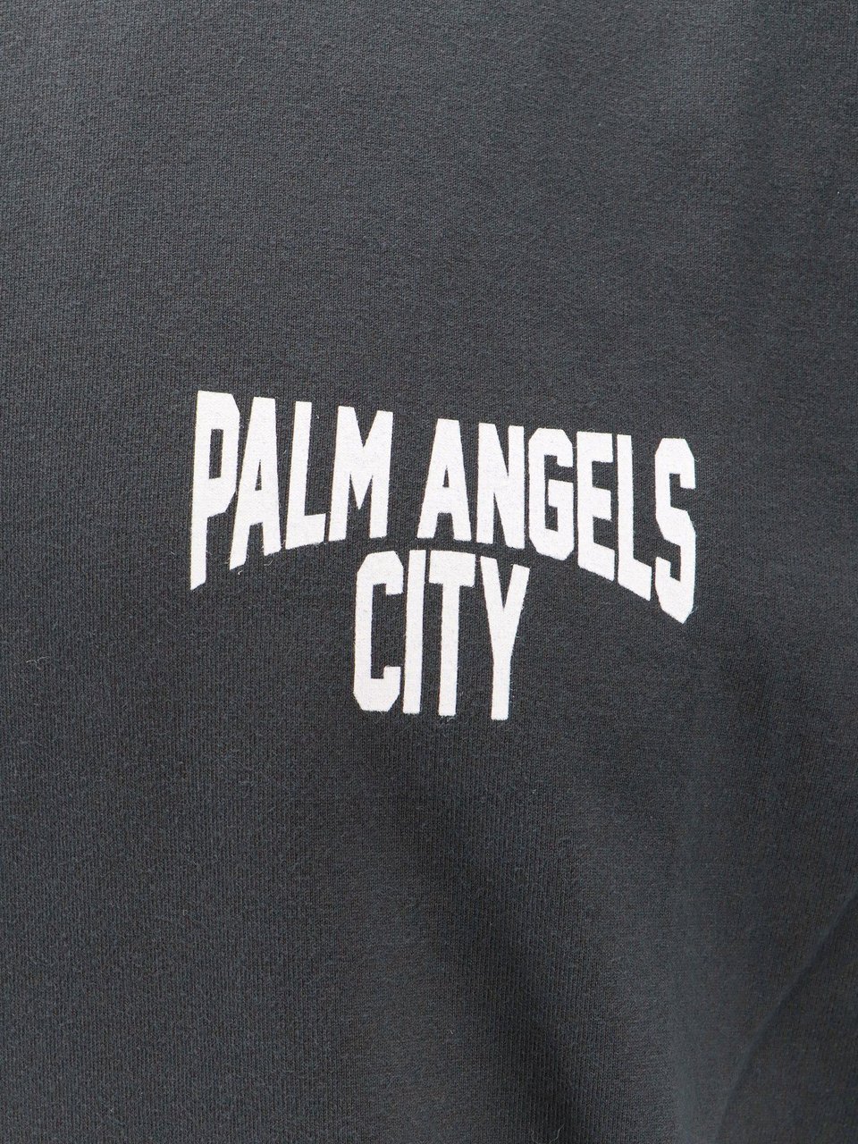 Palm Angels Cotton T-shirt with Palm Angel City print Zwart