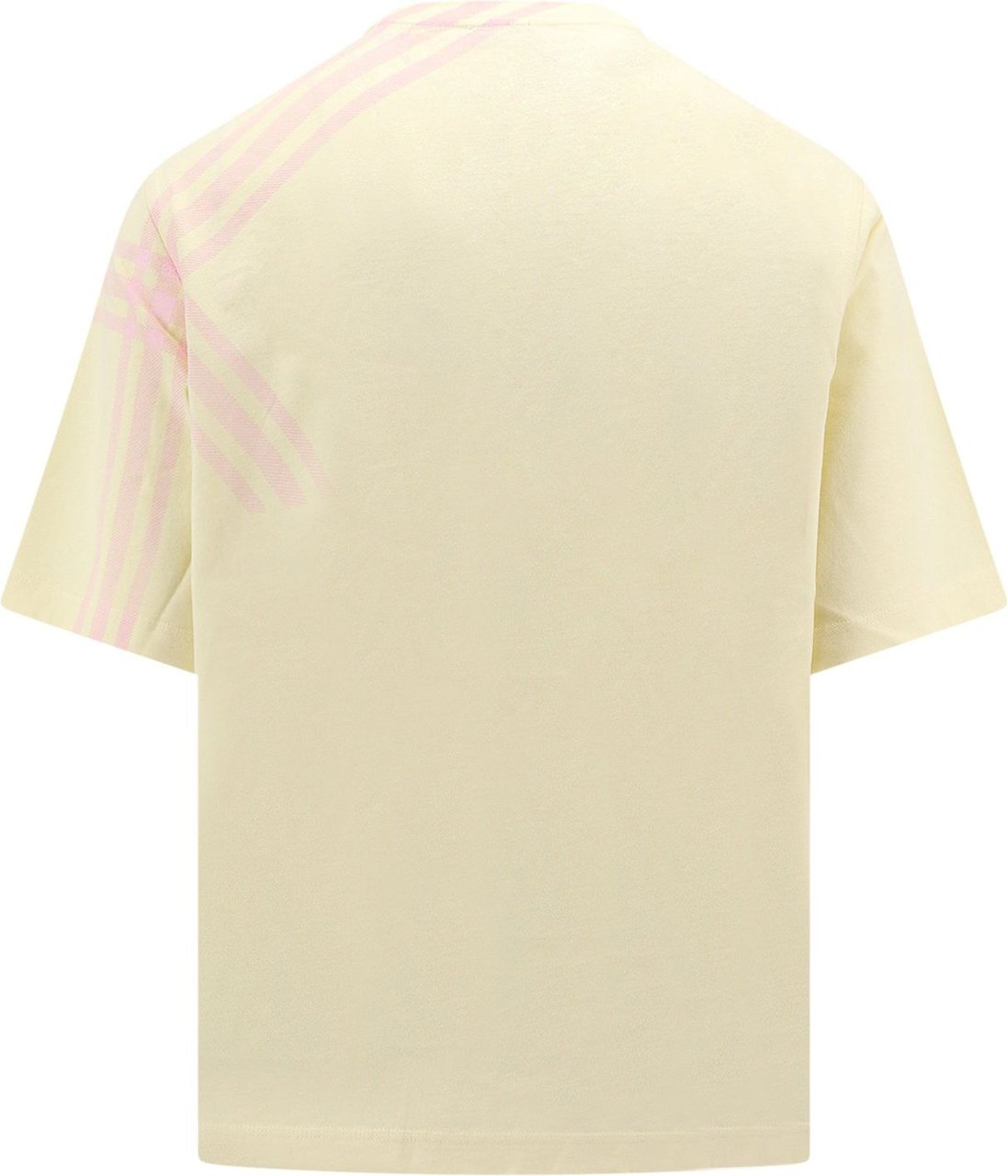 Burberry Cotton t-shirt with check motif Geel