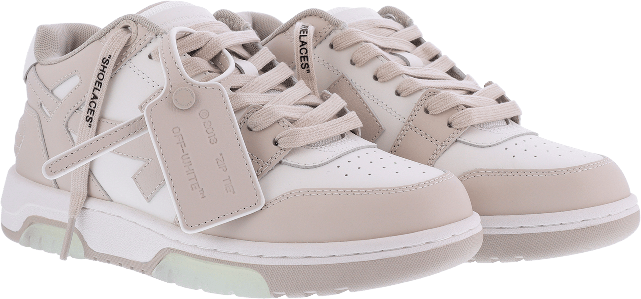 OFF-WHITE Dames Out Of Office Sneaker Wit/Beig Wit