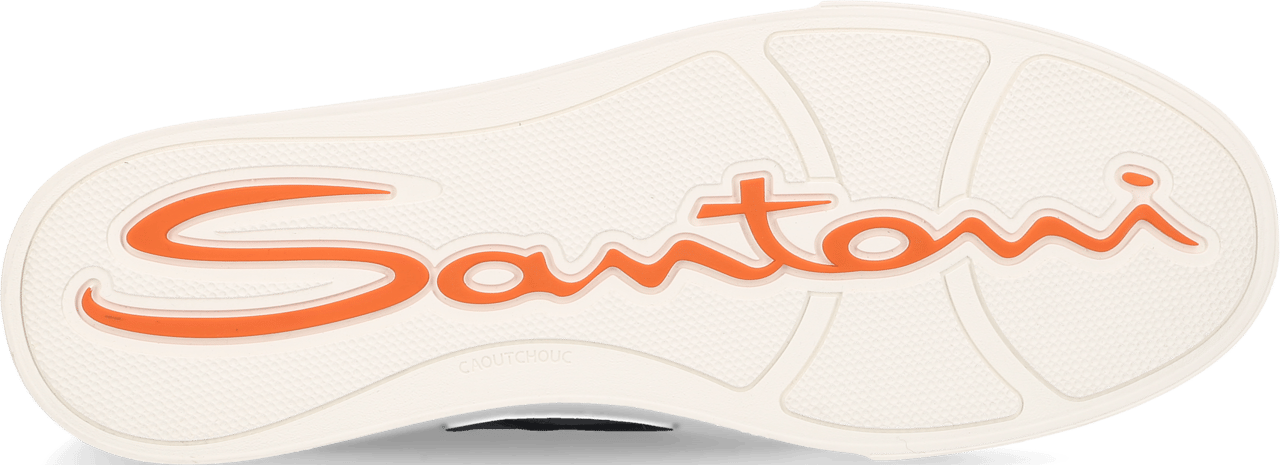Santoni Low-top Sneakers Double Buckle Calfskin Goofy Blauw