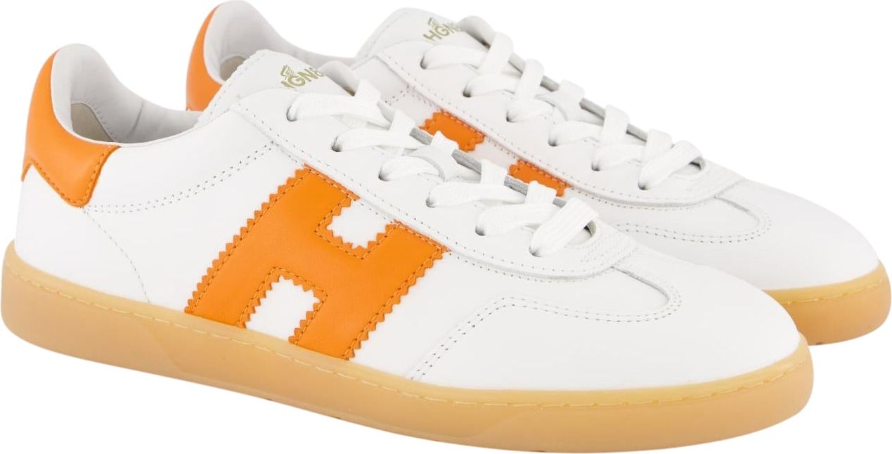 HOGAN Dames Cool Sneaker Wit/Oranje Wit