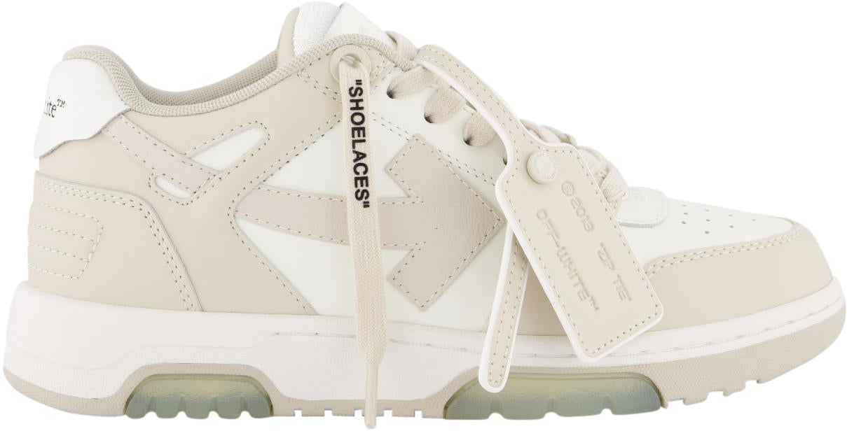 OFF-WHITE Dames Out Of Office Sneaker Wit/Beig Wit