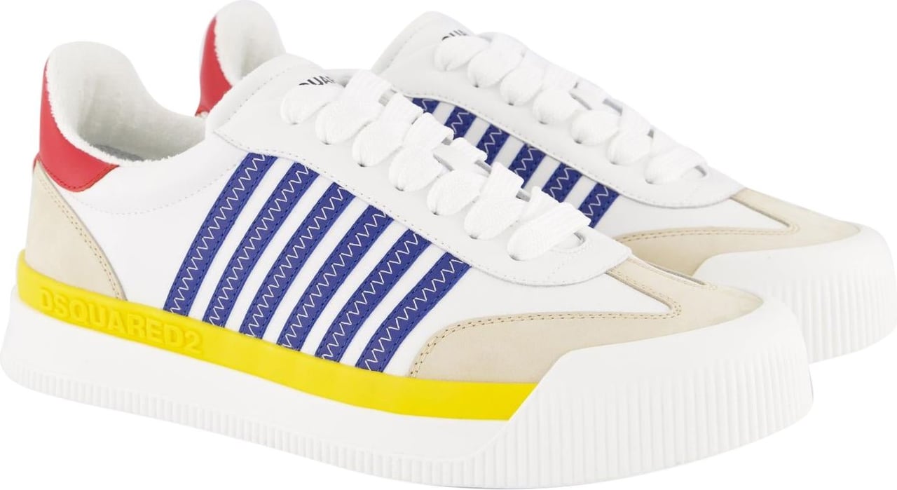 Dsquared2 Heren New Jersey Sneaker Wit/Multi Wit