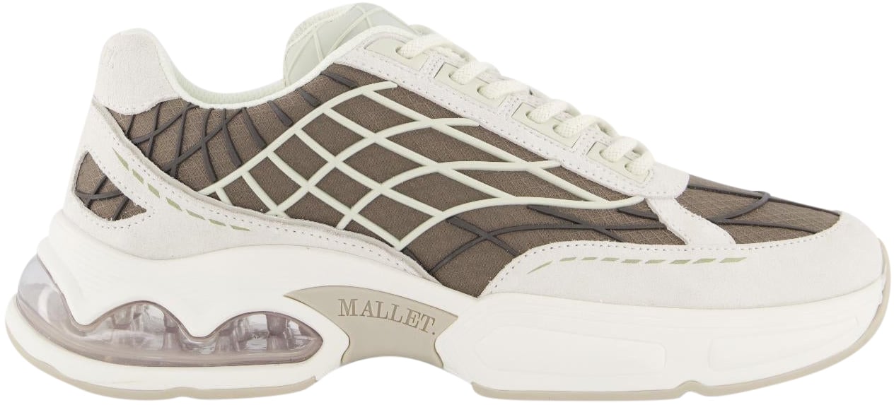 Mallet Heren Neptun Dip Sneaker Wit/Beige Wit