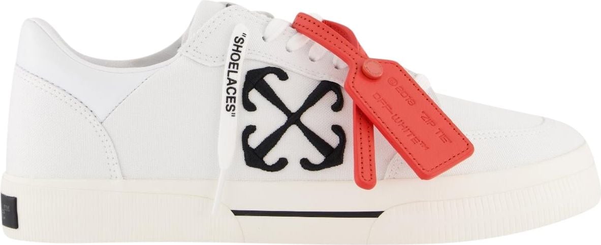 OFF-WHITE Heren New Low Vulcanized Canvas Wit Wit